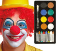 Clown Schminkset 17 teilig mit Farbpalette