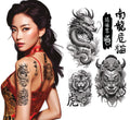 Drachen Tattoos für Erwachsene 14 x 30 cm schwarz