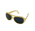 Rockstar Brille für Erwachsene gold 50er Jahre