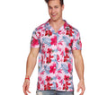 Hawaiihemd für Herren mit Flamingos pink