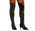 Lack Stiefelüberzieher für Damen 60 cm schwarz