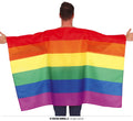 Regenbogen Umhang für Erwachsene 145 x 90 cm