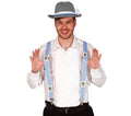 Bayerische Hosenträger für Erwachsene blau weiß