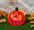 Halloween Kürbis mit Licht 15 cm