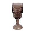 Totenkopf Kelch 18 cm schwarz transparent