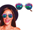 Disco Queen Brille für Damen verspiegelt