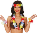 Hawaii Set für Damen 4 teilig mit Blumenkette