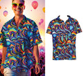 Pilz Design Hemd Karneval Psychedelische Farben