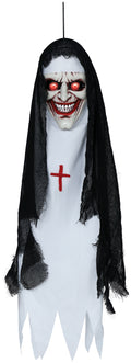 Horror Nonne Hängefigur 90 cm mit Licht Sound