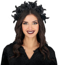 Fledermaus Haarreif für Damen mit Rosen