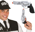 Polizei Revolver für Erwachsene 27 cm silber