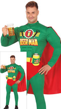 Bier Superheld Kostüm für Herren mit Umhang