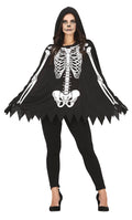 Skelett Umhang Halloween Poncho Mit Kapuze