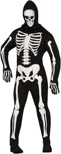 Skelett Halloween Ganzkörperanzug Kapuzenkostüm