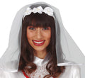 Brautschleier Haarreif für Damen weiß