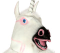 Latex Einhorn Maske für Erwachsene weiß