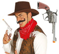 Cowboy Revolver für Erwachsene 25 cm silber