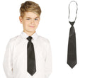 Krawatte für Kinder schwarz mit Gummiband