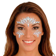 Strass Gesichtsschmuck für Damen leuchtend silber, Bild 1