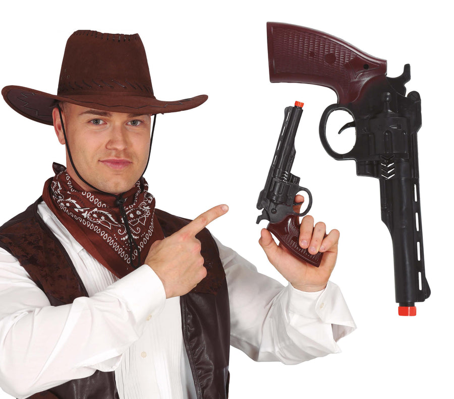 Cowboy Pistole für Erwachsene schwarz 30 cm