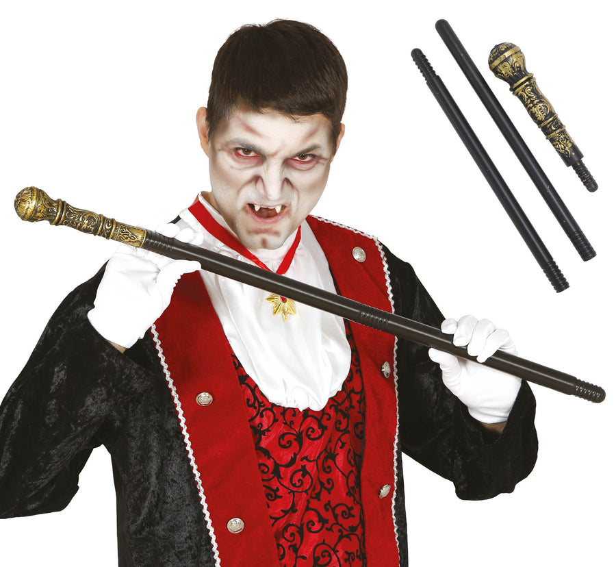 Vampir Gehstock für Erwachsene 75 cm 3 teilig