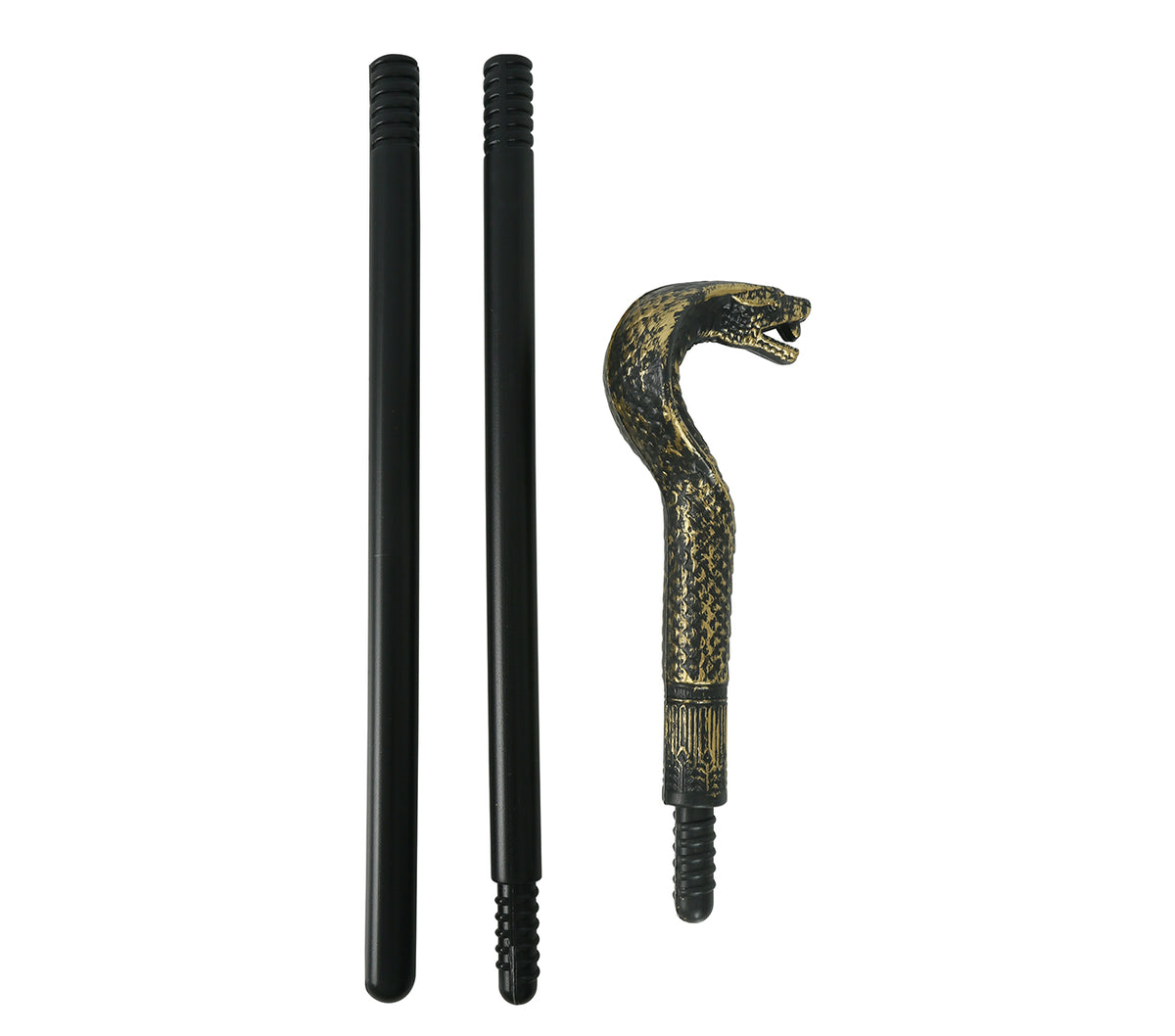 GP18701 – Schlangen Gehstock für Erwachsene 80 cm – Farbe: Gold
