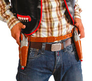 Cowboy Doppelholster für Erwachsene mit 2 Pistolen, Bild 2