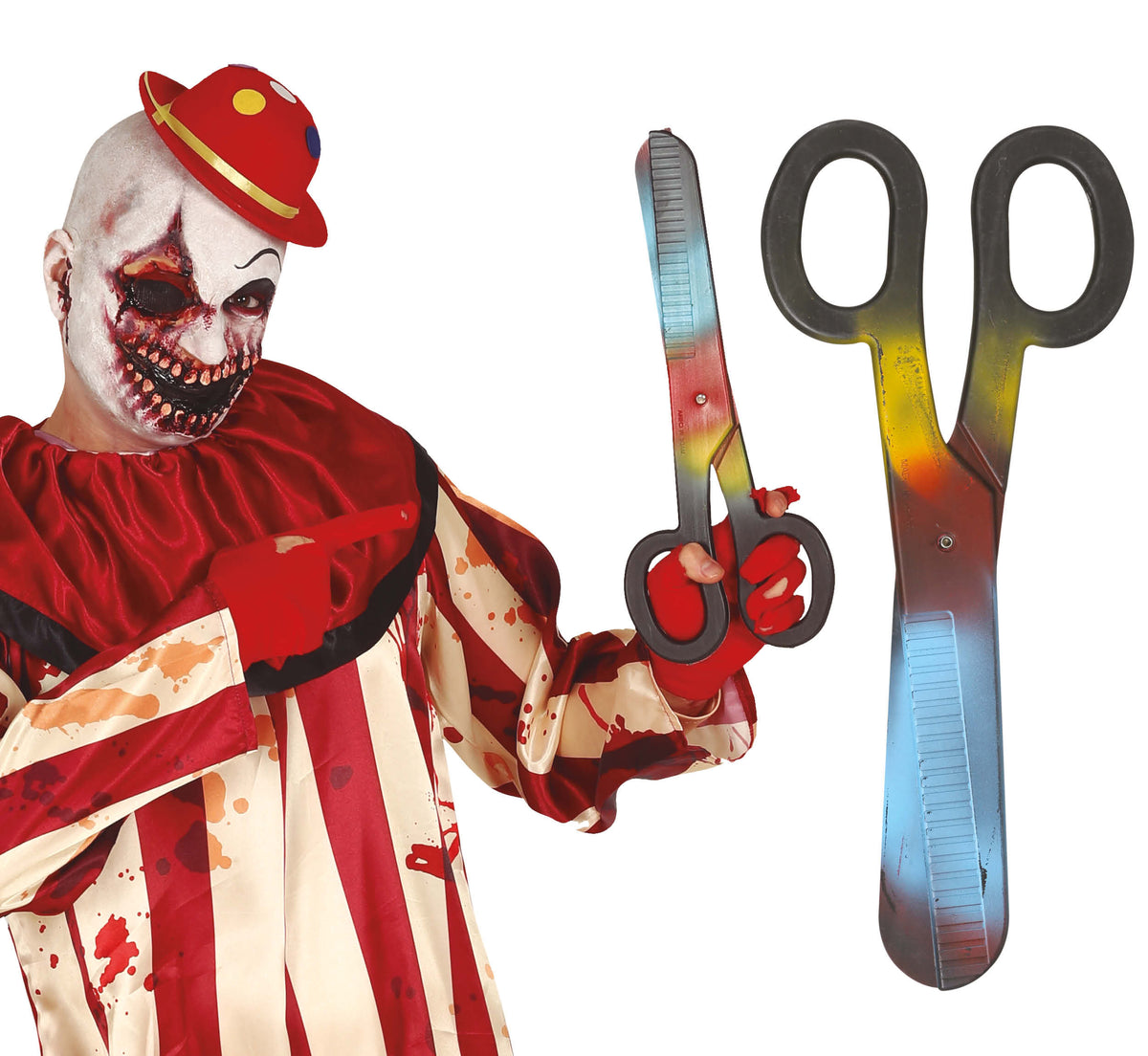 GP17714 – Horror Clown Schere für Erwachsene 40 cm – Farbe: Mehrfarbig
