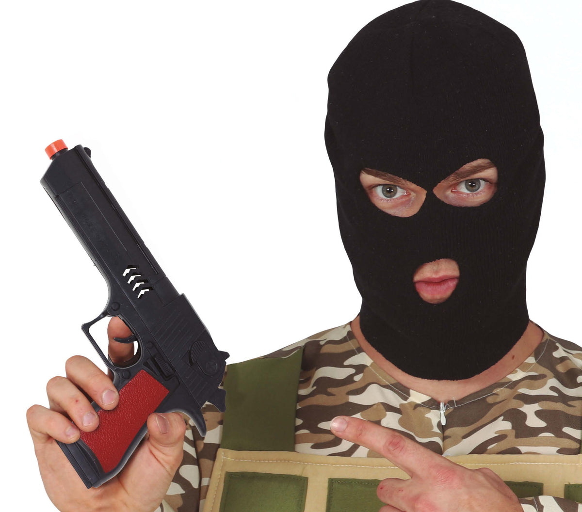 GP18888 – Pistole für Erwachsene schwarz 27 cm Gangster – Farbe: Schwarz