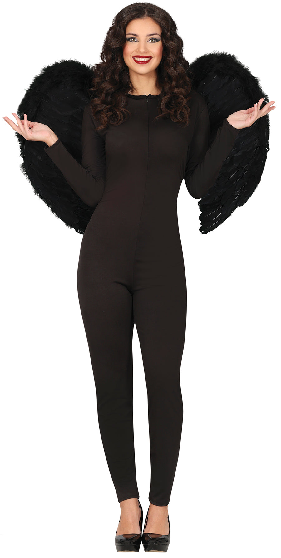 GP16390 – Federflügel für Erwachsene 80 x 55 cm – Farbe: Schwarz, Ansicht 2