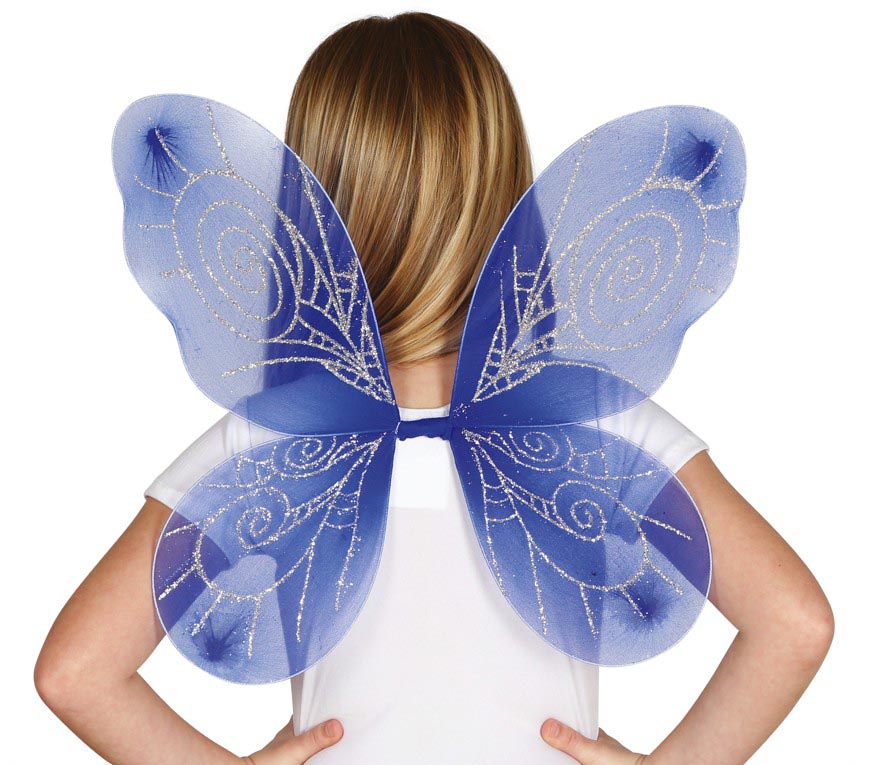 GP18731 – Feenflügel für Mädchen 46 x 37 cm blau – Farbe: Blau
