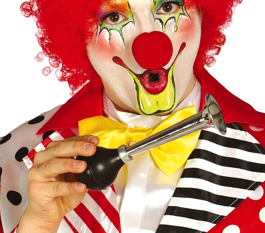 GP16285 – Clown Tröte für Erwachsene 20 cm Ballhupe – Farbe: Schwarz, Ansicht 2
