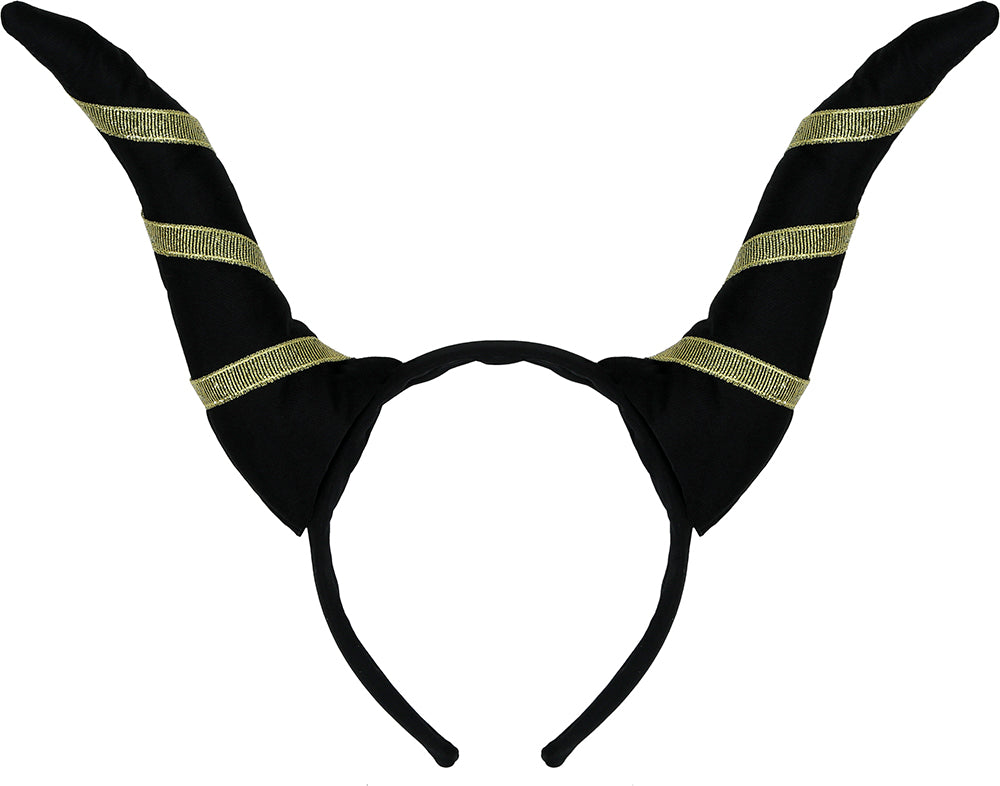 GP17405 – Böse Fee Haarreif für Damen mit Hörnern – Farbe: Schwarz