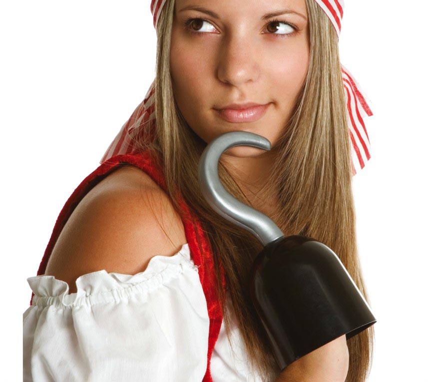 GP16321 – Piratenhaken für Erwachsene 20 cm Hakenhand – Farbe: Schwarz