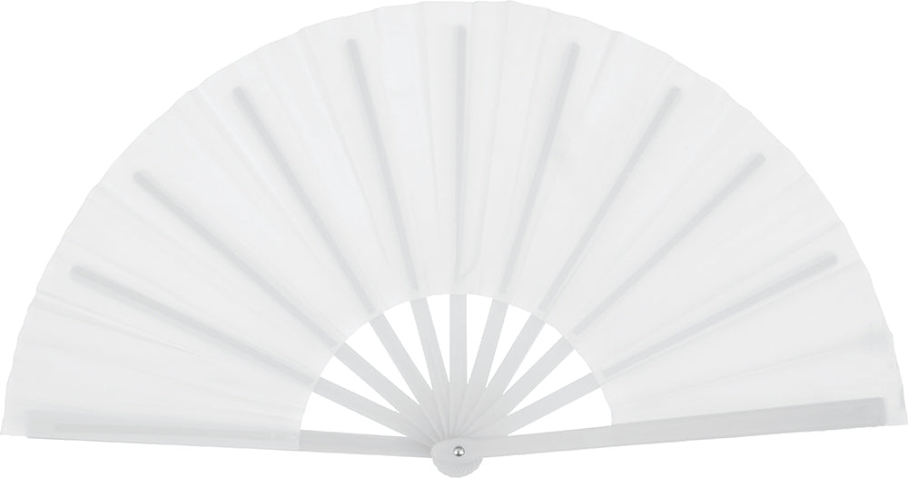 GP27306 – Handfächer für Erwachsene 60 x 30 cm groß – Farbe: Weiß