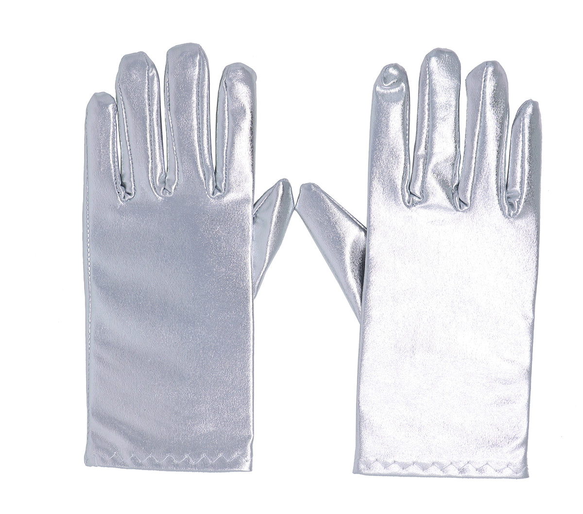 GP17871 – Glanz Handschuhe für Damen 22 cm Lackoptik – Farbe: Silber