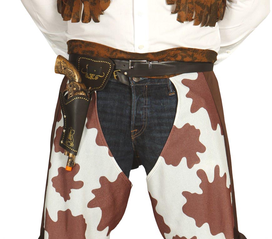 GP18448 – Cowboy Holster für Erwachsene mit Pistole 29 cm – Farbe: Schwarz