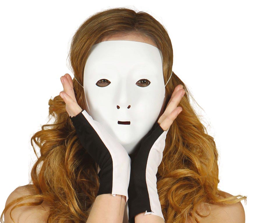 Venedig Maske für Erwachsene zum Bemalen weiß