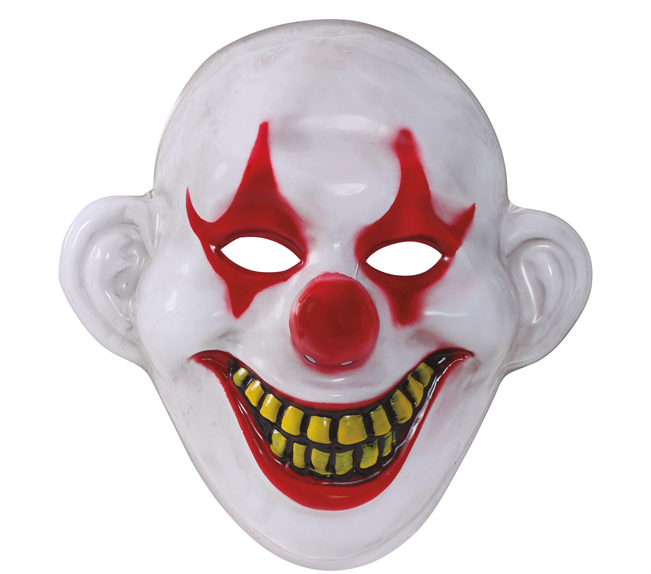 GP1151 – Clown Halloween Fratze Rot Weiß Grusel – Farbe: Weiß