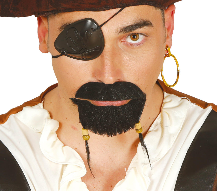 Piraten Bart für Herren Schnurrbart und Kinnbart
