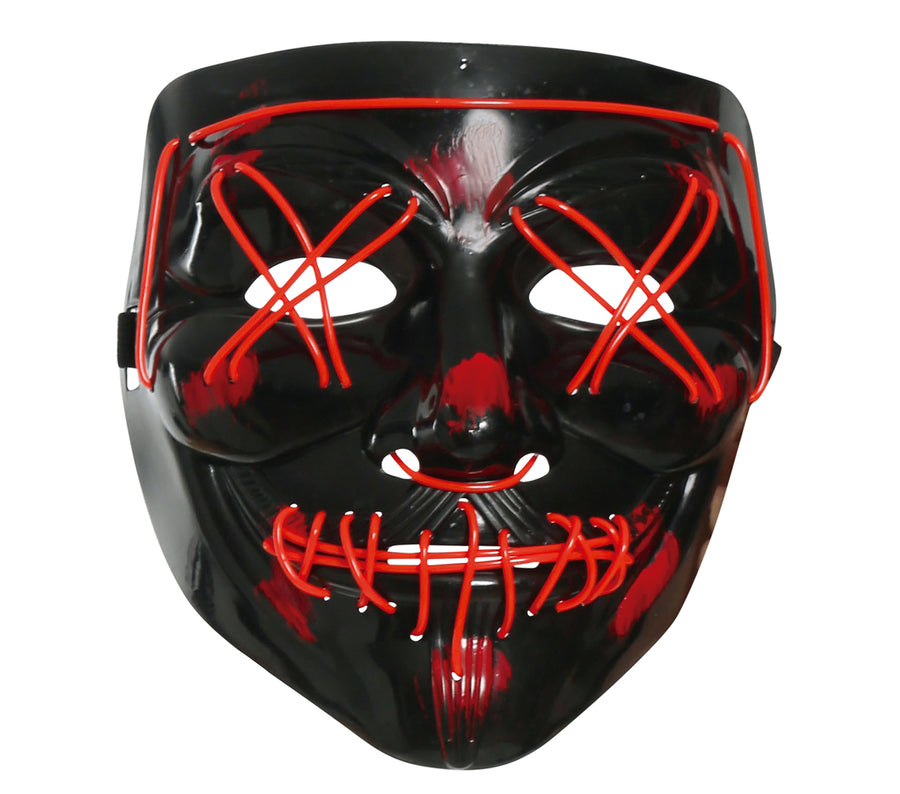 GP1152 – Halloween Horror Gruselmaske Unheimlich – Farbe: Schwarz, Ansicht 2