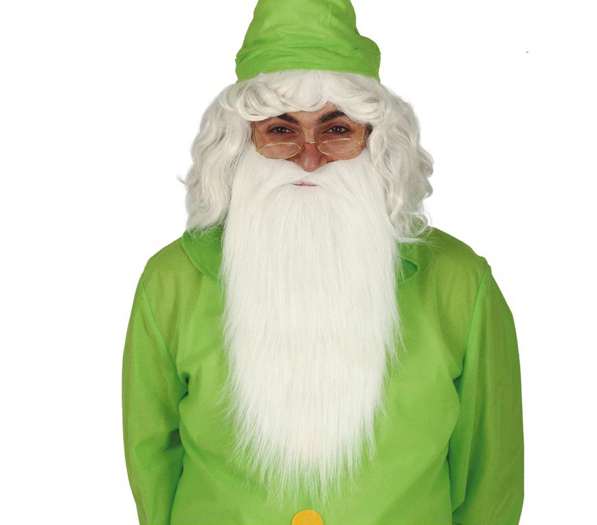 Weihnachtsmann Bart für Herren weiß