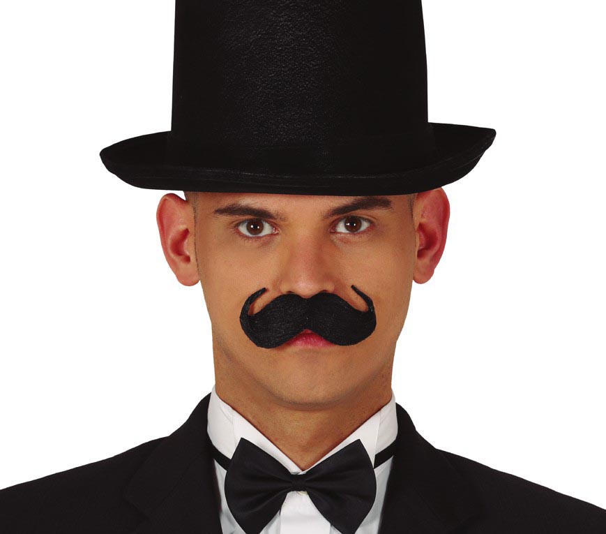GP11579 – Cowboy Schnurrbart Fasching Party – Farbe: Schwarz