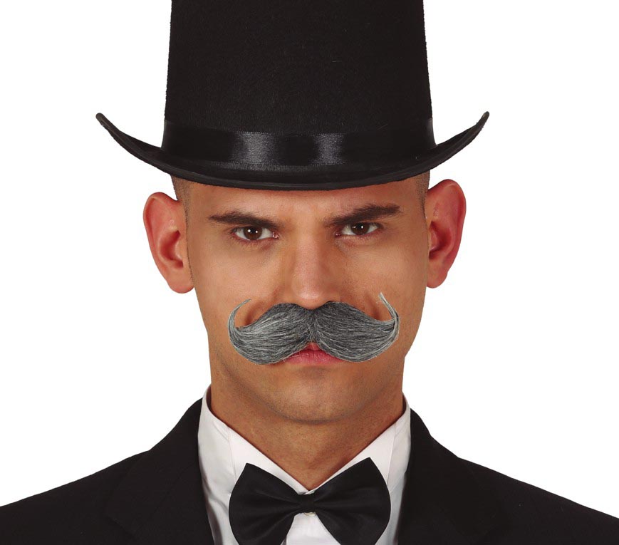 GP11580 – Cowboy Schnurrbart Klassisch Stilvoll – Farbe: Grau