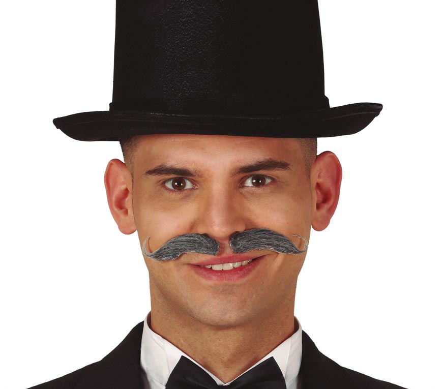 GP11583 – Oktoberfest Cowboy Schnurrbart – Farbe: Grau