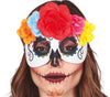 GP12004 – Mexiko Halloween Maske Blumen Mystische – Farbe: Weiß