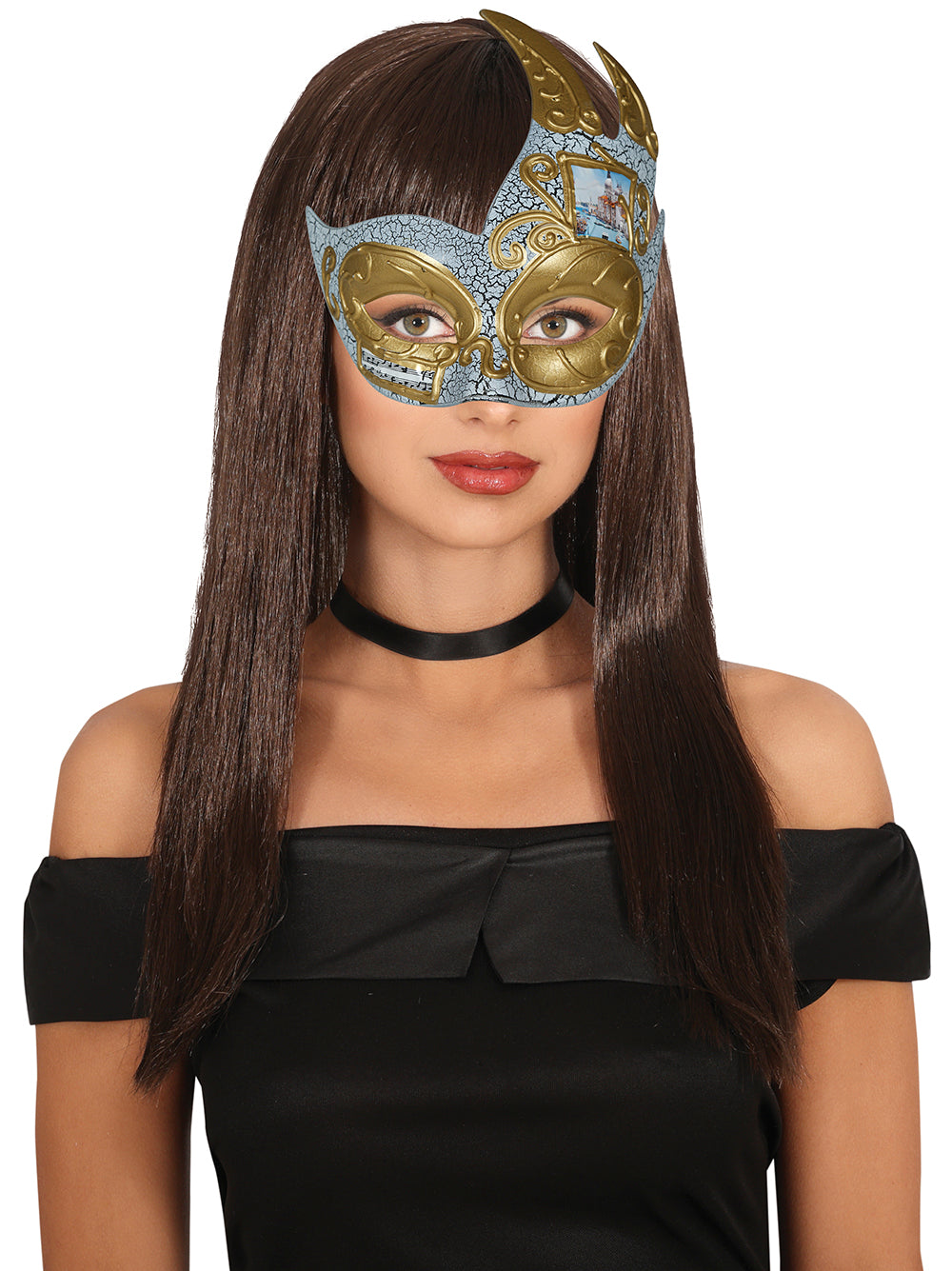 GP12008 – Karneval Venezianische Maske Gold – Farbe: Gold