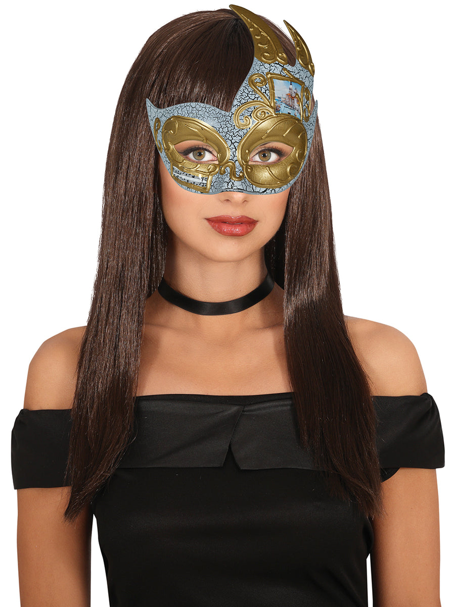 GP12008 – Karneval Venezianische Maske Gold – Farbe: Gold, Ansicht 2