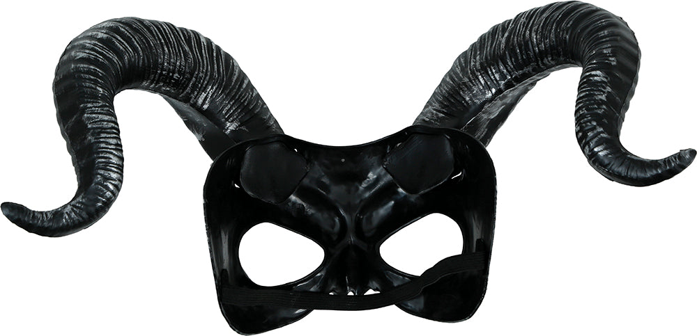 GP12009 – Halloween Dämonenmaske Mit Hörnern – Farbe: Schwarz