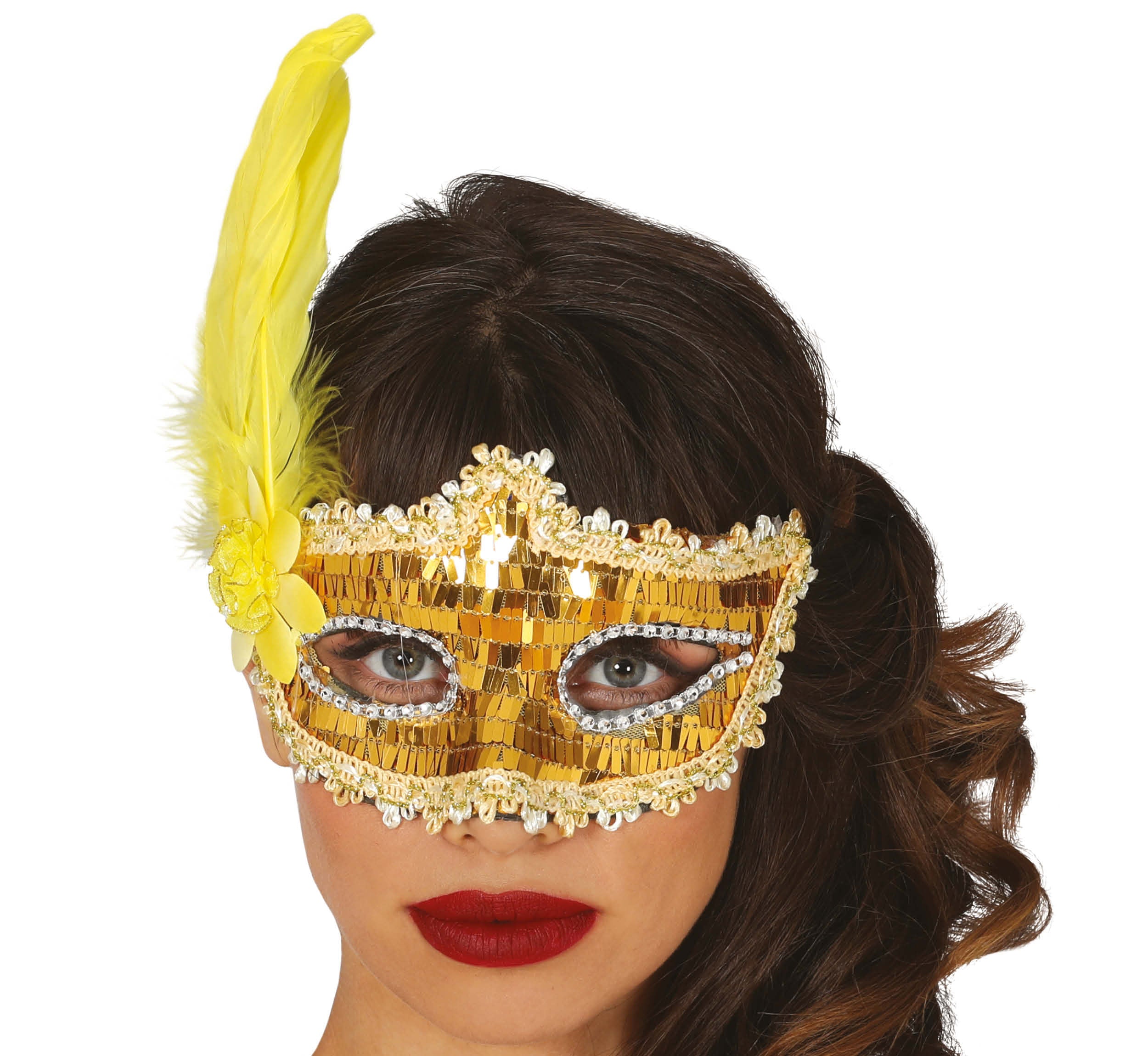 GP12021 – Karneval Venedig Marquisen Maske Edel – Farbe: Gold